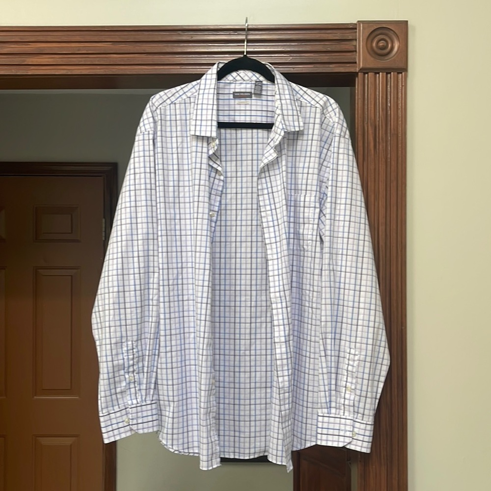 Van Heusen Multicolor Plaid Classic Fit Button Shirt XXL